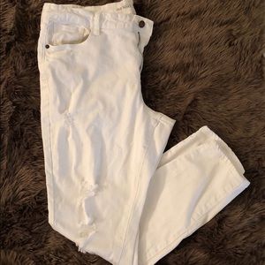 old navy white ripped jeans